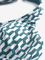 Blue/White Scion at Next Metsa Reversible Halterneck Bikini Top - Image 9 of 10
