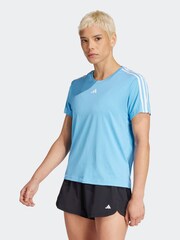 adidas Blue Aeroready Train Essentials 3-Stripes T-Shirt - Image 1 of 7