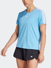 adidas Blue Aeroready Train Essentials 3-Stripes T-Shirt - Image 4 of 7