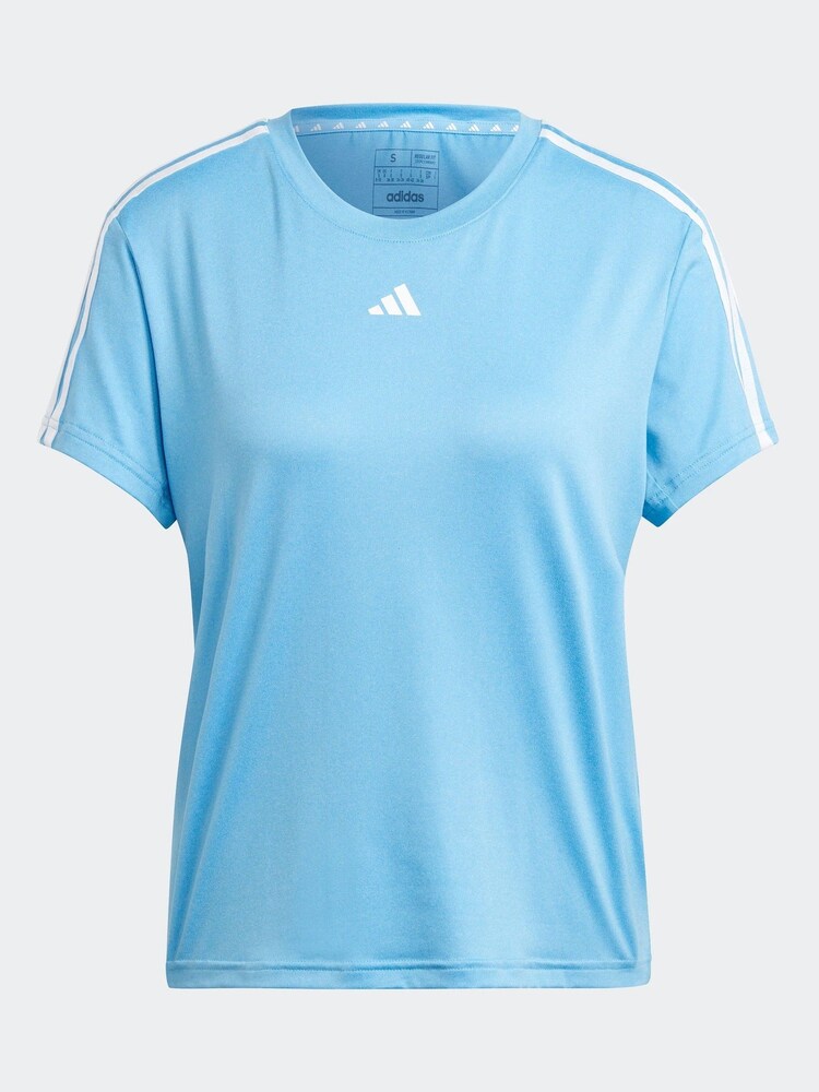 adidas Blue Aeroready Train Essentials 3-Stripes T-Shirt - Image 7 of 7 adidas Blue Aeroready Train Essentials 3-Stripes T-Shirt - Image 7 of 7