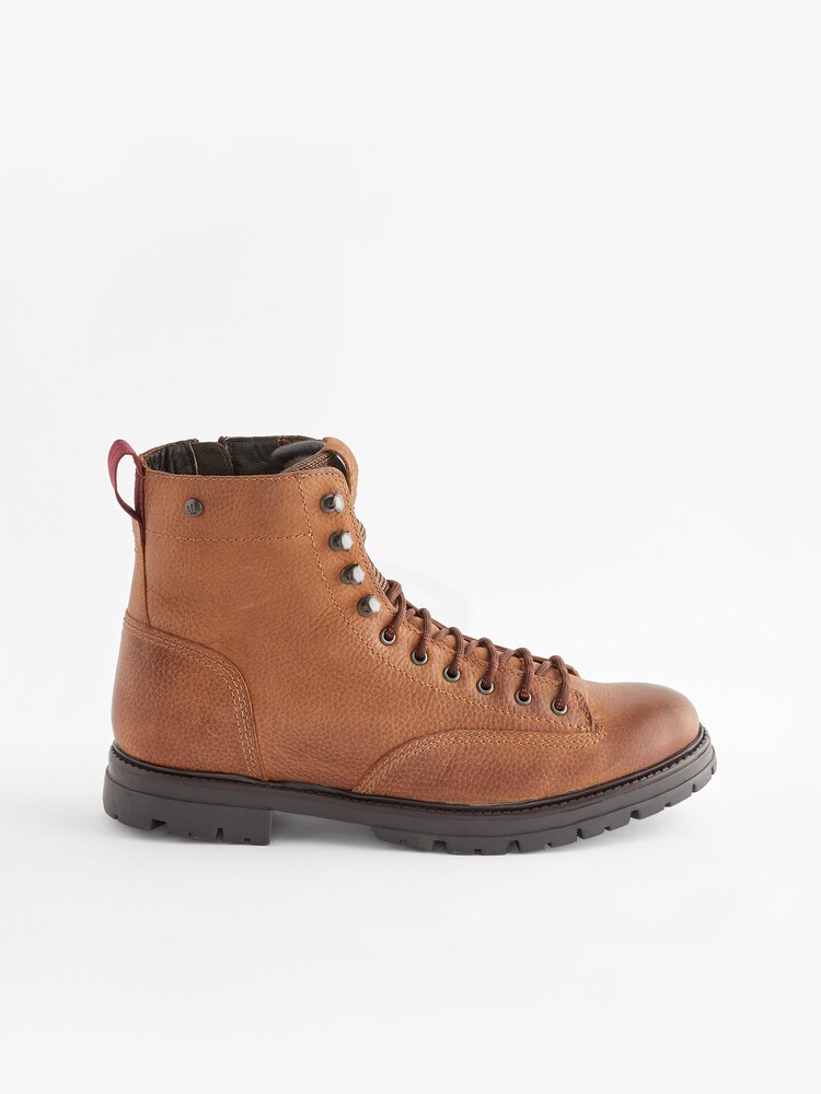Tan Brown Leather Monkey Boots - Image 2 of 5