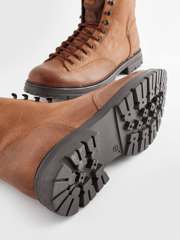 Tan Brown Leather Monkey Boots - Image 4 of 5