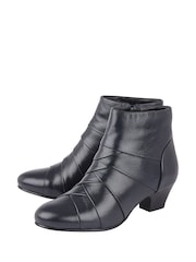 Lotus Navy Blue Leather Ankle Boots - Image 2 of 4