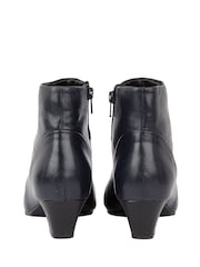Lotus Navy Blue Leather Ankle Boots - Image 3 of 4
