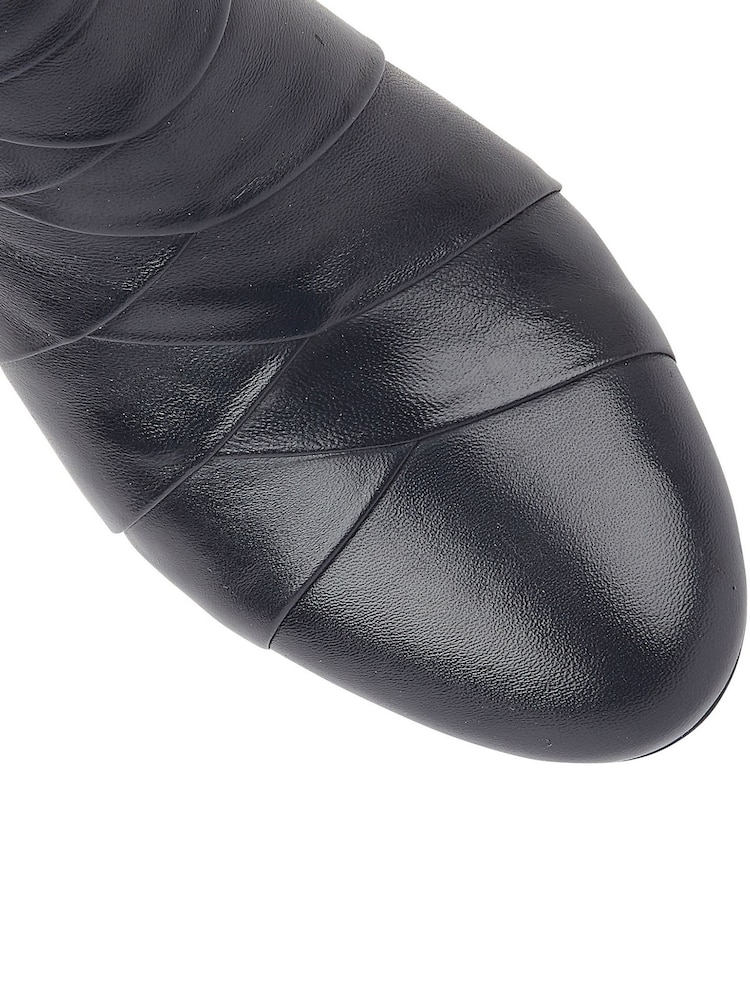 Lotus Navy Blue Leather Ankle Boots - Image 4 of 4
