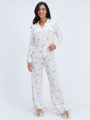 Boux Avenue Deer Modal Long Pyjamas Set - Image 1 of 6