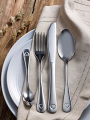 Silver 16pc Heart Stainless Steel Set - Image 1 of 4
