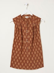 FatFace Natural Morgan Woodblock Cami Blouse - Image 5 of 5