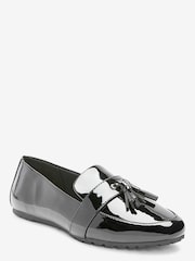Black Regular/Wide Fit Forever Comfort® Cleated Tassel Loafers - Image 2 of 4