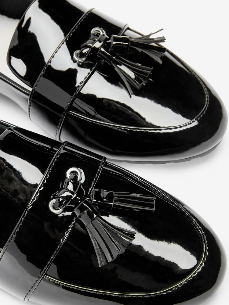 Black Regular/Wide Fit Forever Comfort® Cleated Tassel Loafers - Image 4 of 4
