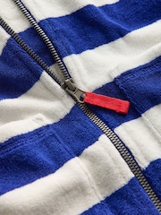 Boden Blue Towelling Zip-Up Throw-On Cover-Up - Image 3 of 3