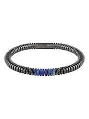 BOSS Blue Slice Hematite And Lapis Beaded Bracelet - Image 1 of 3