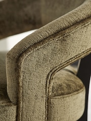 Plush Chenille Moss Green Remi Bar Stool - Image 2 of 8