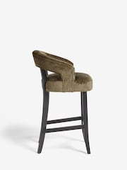 Plush Chenille Moss Green Remi Bar Stool - Image 6 of 8