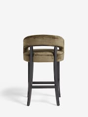 Plush Chenille Moss Green Remi Bar Stool - Image 7 of 8