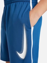 Nike Teal Blue Dri-FIT Multi+ Graphic Training Shorts - Image 5 of 6