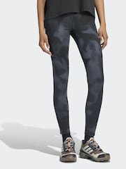 adidas Terrex Black/Grey Printed Leggings - Image 1 of 6
