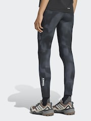 adidas Terrex Black/Grey Printed Leggings - Image 2 of 6