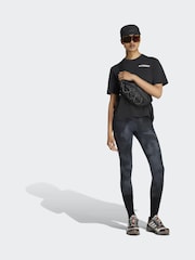 adidas Terrex Black/Grey Printed Leggings - Image 3 of 6