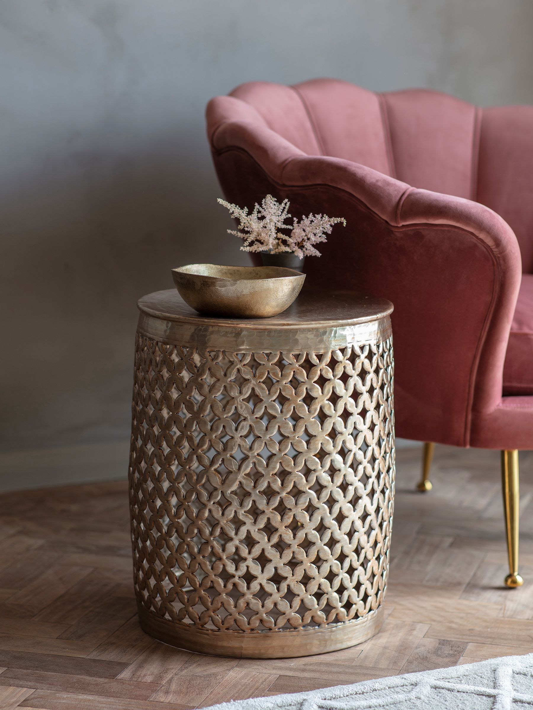 Next gold side table discount
