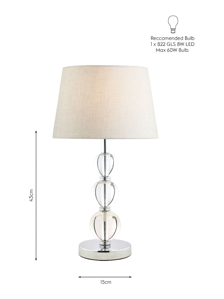 Laura Ashley Clear Selby Glass Ball Large Table Lamp Base - Image 6 of 6