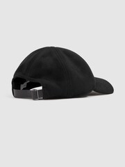 Reiss Black Clark Wool Blend Baseball Cap - Image 3 of 4