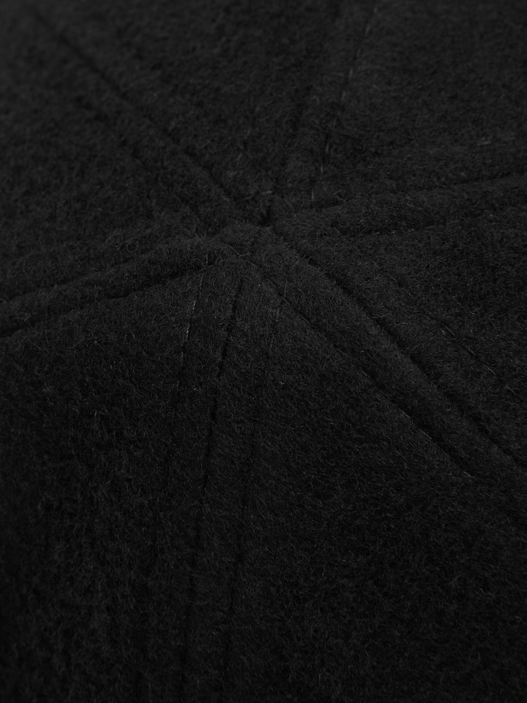 Reiss Black Clark Wool Blend Baseball Cap - Image 4 of 4