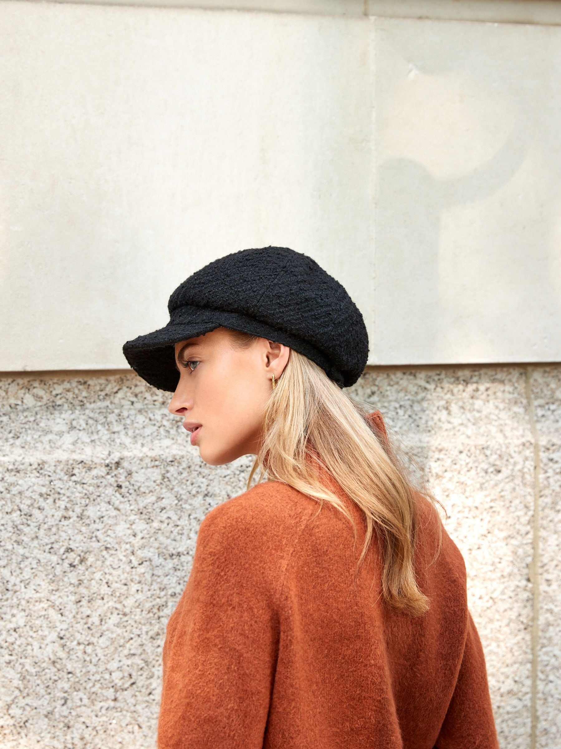 Black Baker Boy 100 Cotton Hat