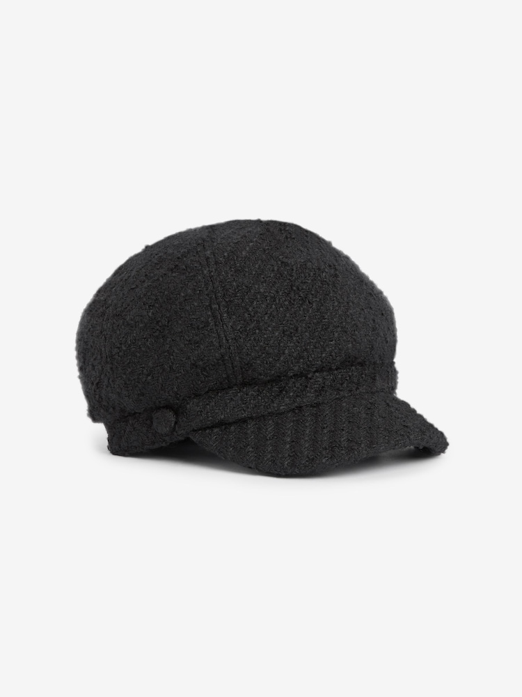 Black Baker Boy 100% Cotton Hat - Image 5 of 5