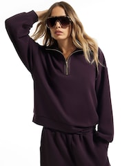 River Island Red Premium Funnel Neck Sweatshirt - Image 1 of 5