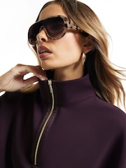 River Island Red Premium Funnel Neck Sweatshirt - Image 2 of 5