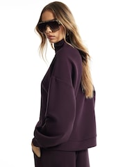 River Island Red Premium Funnel Neck Sweatshirt - Image 3 of 5