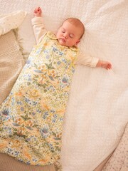 Clarke & Clarke Yellow William Morris Strawberry Thief 1 100% Cotton Tog Baby Sleep Bag - Image 1 of 5
