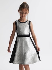 Vestido de corte holgado con lentejuelas Libra de Reiss - Imagen 1 de 5