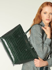 LK Bennett Green Simple Lacey Tote Bag - Image 1 of 3