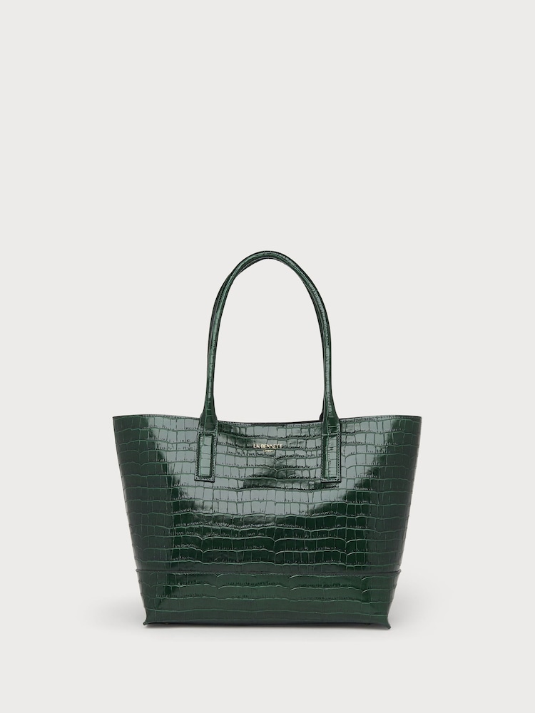 LK Bennett Green Simple Lacey Tote Bag - Image 2 of 3