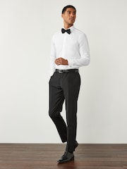White Slim Fit Double Cuff 100% Cotton Shirt - Image 2 of 7