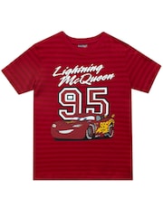 Character Red 100% Cotton Disney Cars Short Sleeved T-Shirt - Image 1 of 5