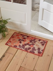 Terracotta Orange Autumnal Leaves Doormat - Image 2 of 9