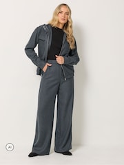 Long Tall Sally Dark Grey Premium Herringbone Trousers - Image 1 of 7