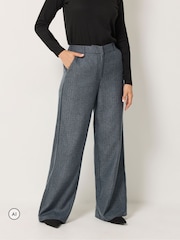 Long Tall Sally Dark Grey Premium Herringbone Trousers - Image 3 of 7