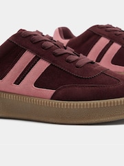 Yours Curve Red Extra Wide Fit Side Panel Trainers - Image 5 of 5