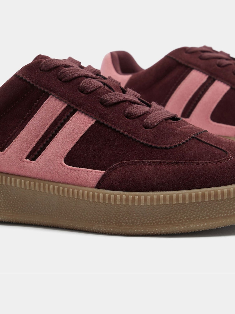 Yours Curve Red Extra Wide Fit Side Panel Trainers - Image 5 of 5 Yours Curve Red Extra Wide Fit Side Panel Trainers - Image 5 of 5