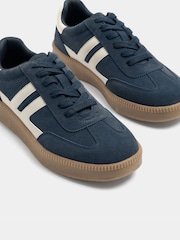 Yours Curve Blue Extra Wide Fit Side Panel Trainers - Image 5 of 5