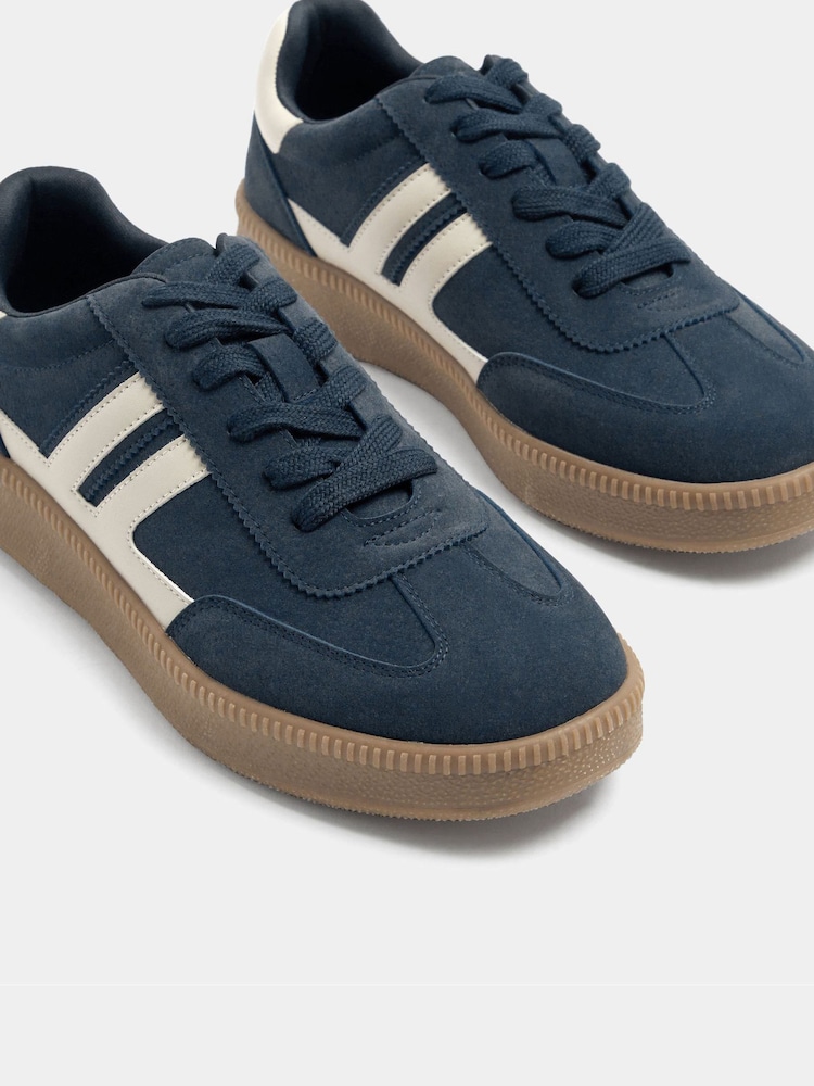 Yours Curve Blue Extra Wide Fit Side Panel Trainers - Image 5 of 5 Yours Curve Blue Extra Wide Fit Side Panel Trainers - Image 5 of 5