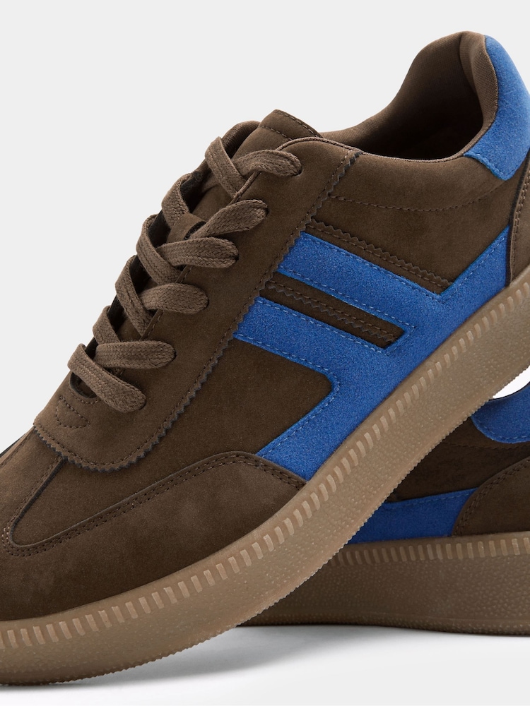 Yours Curve Brown Extra Wide Fit Side Panel Trainers - Image 5 of 5 Yours Curve Brown Extra Wide Fit Side Panel Trainers - Image 5 of 5