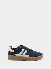 Yours Curve Blue Wide Fit Side Panel Trainers - Image 3 of 5
