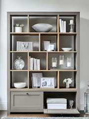 Dove Grey Malvern Oak Effect Display Shelf - Image 1 of 6