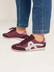Yours Curve Red Slim Sole Trainers In Wide E Fit - Image 1 of 5