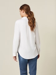 White Casual Boyfriend 100% Cotton Shirt - Image 1 of 5
